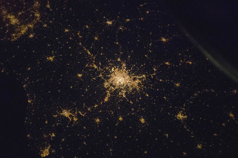 Northern France, at night, from #ISS, Dec 9, 50-mm