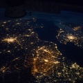 France & more, at night, from ISS